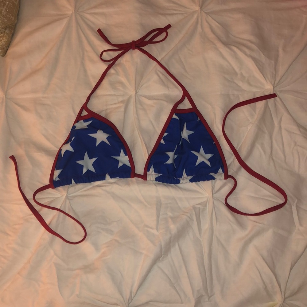American Flag Bikini Top